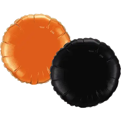 ハロウィン キャンペーン セット マイクロフォイル ラウンド 18インチ オレンジ ＆ ブラック