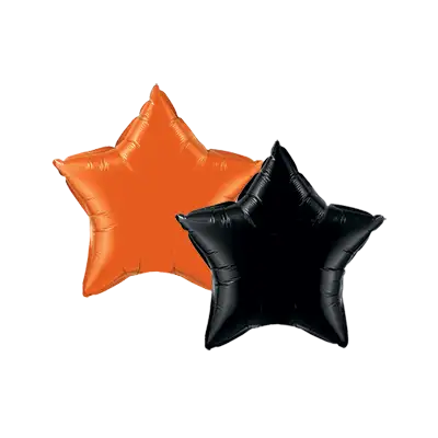 ハロウィン キャンペーン セット マイクロフォイル スター 4インチ オレンジ ＆ ブラック