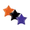(画像)ハロウィン キャンペーン セット マイクロフォイル スター 4インチ オレンジ ＆ ブラック ＆ パープル
