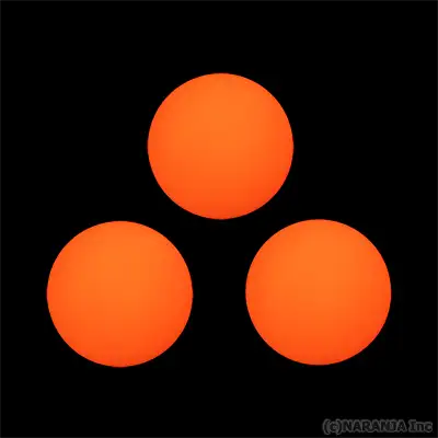 ライトアップボール ステージタイプ 70mm 3個セット オレンジ