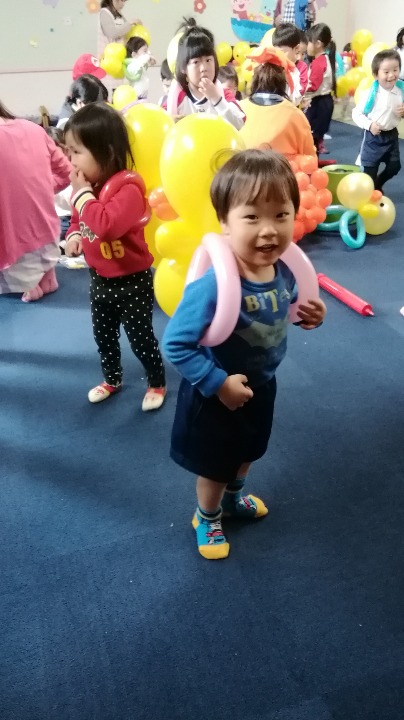 Happy Balloon Project 西川保育園バルーン体験