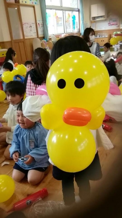 Happy Balloon Project 西川保育園バルーン体験