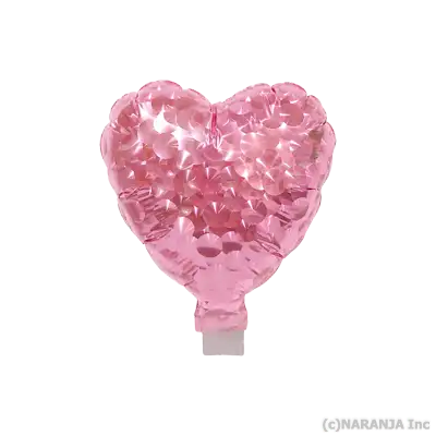 ジュエルホロ ピュアカット バルーン ハート18cm (7インチ) パールピンク