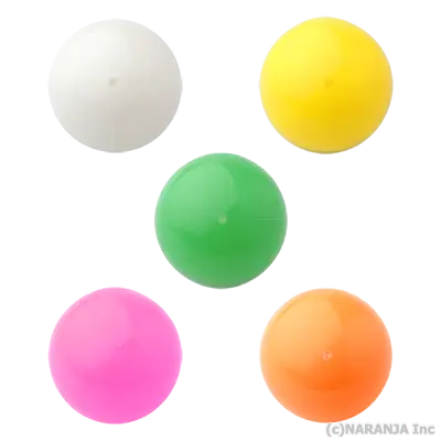 ナランハ ロシアンボール 75mm 5個セット 白黄緑ピンクオレンジ