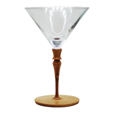 MOKU glass マティーニ グラス 166ml (信州木材ステム)