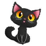 ハロウィン ブラックキャット 36インチ