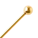 カクテルピン ロング ゴールド 玉付