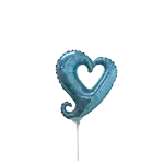 チェーン オブ ハート ミニシェイプ ホログラフィックパステルブルー