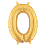 レターバルーン 14インチ ゴールド(逆止弁付) O