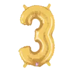 レターバルーン 14インチ ゴールド(逆止弁付) 3