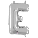 レターバルーン 14インチ シルバー(逆止弁付) E