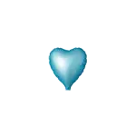 プチ バルーン ハート 80mm パールライトブルー
