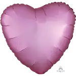 マイラーバルーン ハート サテンリュクス 17インチ フラミンゴ