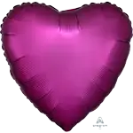 マイラーバルーン ハート サテンリュクス 17インチ ポムグラネイト