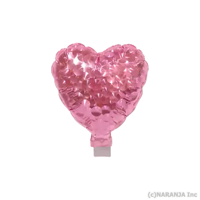 ジュエルホロ ピュアカット バルーン ハート13cm (5インチ) パールピンク