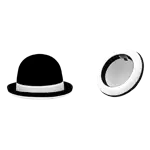 マニピュレーション ボーラー ハット ホワイトリボン