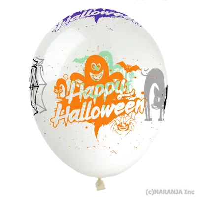 センペルテックス ラウンド 12インチ ハッピー ハロウィン パーティー クリア