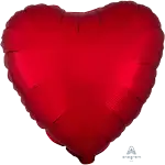 マイラーバルーン ハート サテンリュクス 17インチ サングリア