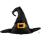 (画像)サテン ブラック ウィッチハット