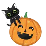 ハロウィン キャット アンド パンプキン