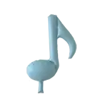 ミュージック トーン バルーン パステル ミニシェイプ パステルブルー