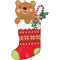 (画像)ベアリー クリスマス ストッキング