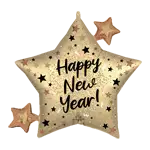 サテン NYE ナチュラル スパークル スター