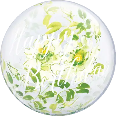 バブルバルーン 白薔薇 バースデー
