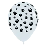 センペルテックス ラウンド 12インチ パウプリント ホワイト