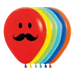 センペルテックス ラウンド 12インチ ハッピーフェイス マスタッシュ ファッションアソート