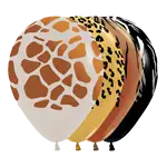 センペルテックス ラウンド 12インチ アニマルプリント アソート