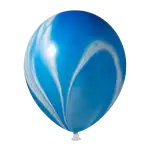 リオテックス ラウンド 12インチ マーブルカラー ブルー