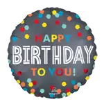 サテン コンフェッティ バースト バースデー 18インチ