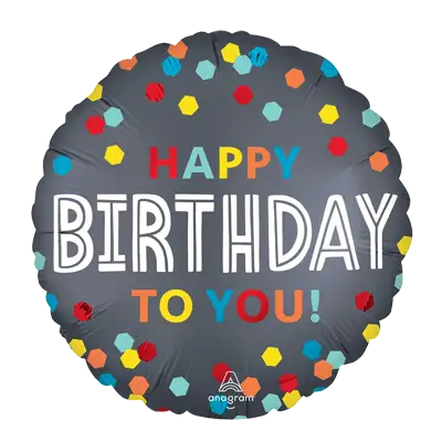 サテン コンフェッティ バースト バースデー 18インチ