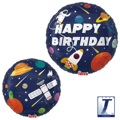 アイブレックス ラウンド 18インチ バースデー アウター スペース