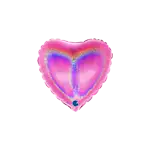 グリッター ホログラフィック ハート 4インチ