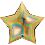 グリッター ホログラフィック スター 36インチ ゴールド