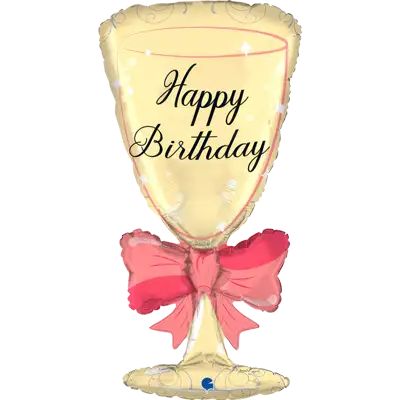 ハッピー バースデー グラス ダブル リボン