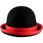 ジャグリング マニピュレータ ボーラー ハット レッド サイズ56cm