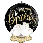 フリルズ サテン ブラック シルバー ゴールド バースデー