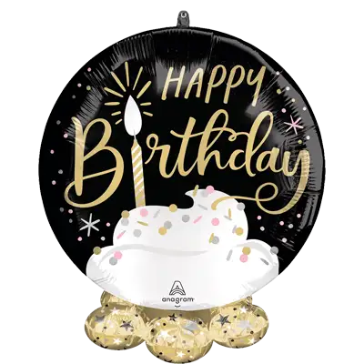 フリルズ サテン ブラック シルバー ゴールド バースデー