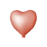 ピュアカット バルーン ハート 18cm (7インチ) コーラルピンク
