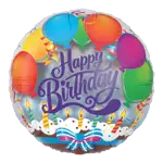 アイブレックス エバー フロート ラウンド 18インチ バースデー バルーンズ ＆ キャンドルズ