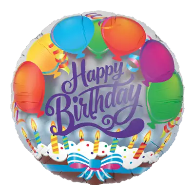 アイブレックス エバー フロート ラウンド 18インチ バースデー バルーンズ ＆ キャンドルズ