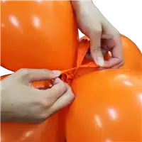ウエイトを土台に結ぶ