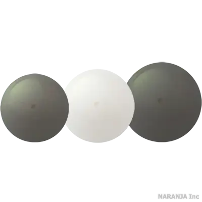 サイズの比較(左から65mm、70mm、75mm)