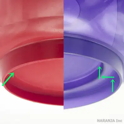 底の形状の比較