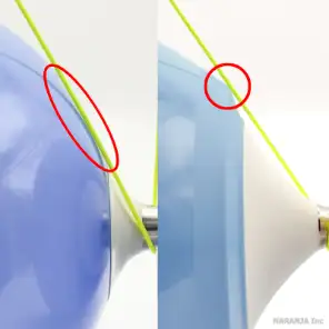 紐の当たる面積の比較