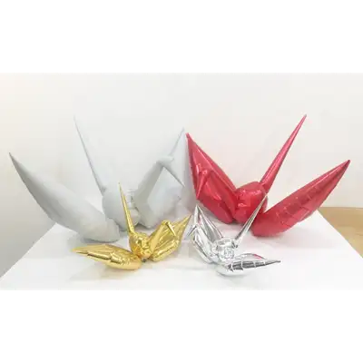 ORIZURU 折り鶴 30インチと15インチのサイズ比較
