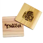 木製 スクエアコースター (国産杉材使用) 名入れサービス付